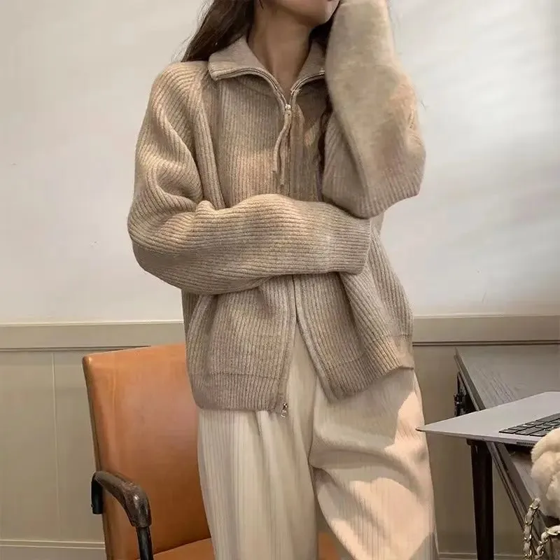 Halsey - Strickjacke mit Reißverschluss - Herbst-Outerwear